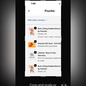 Brand new Beige n black new peachie shape wear butt enhancer